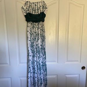 BCBG Maxazria Prom full length strapless gown.